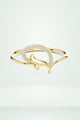 Golden Leaf Twist Diamond Ring