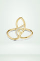 Diamond Entwined Knot Ring