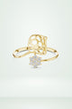 Honeycomb Leaf Ring
