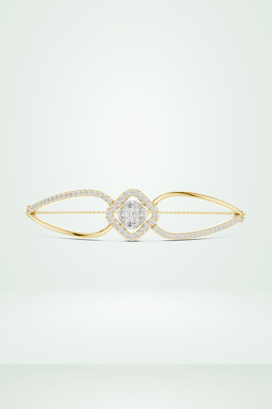 Asymmetrical Cluster Diamond Bracelet