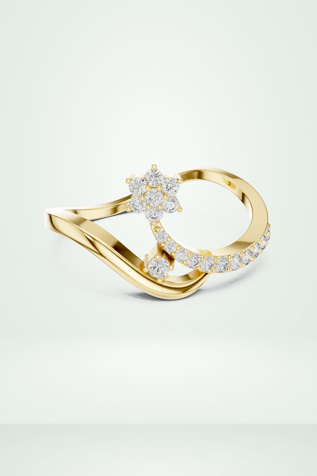 Star Curved Diamond Ring