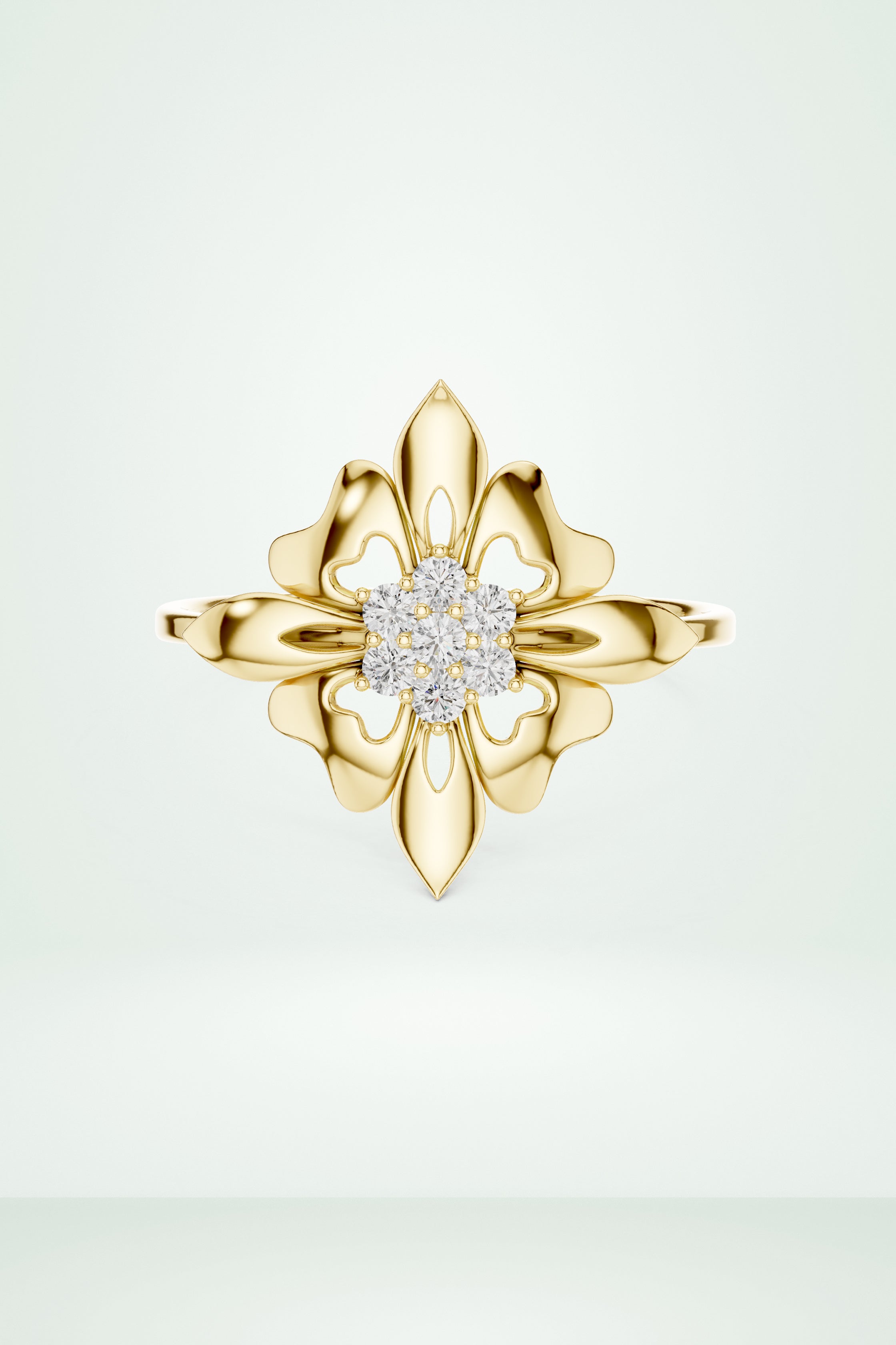 Floral Cluster Diamond Ring