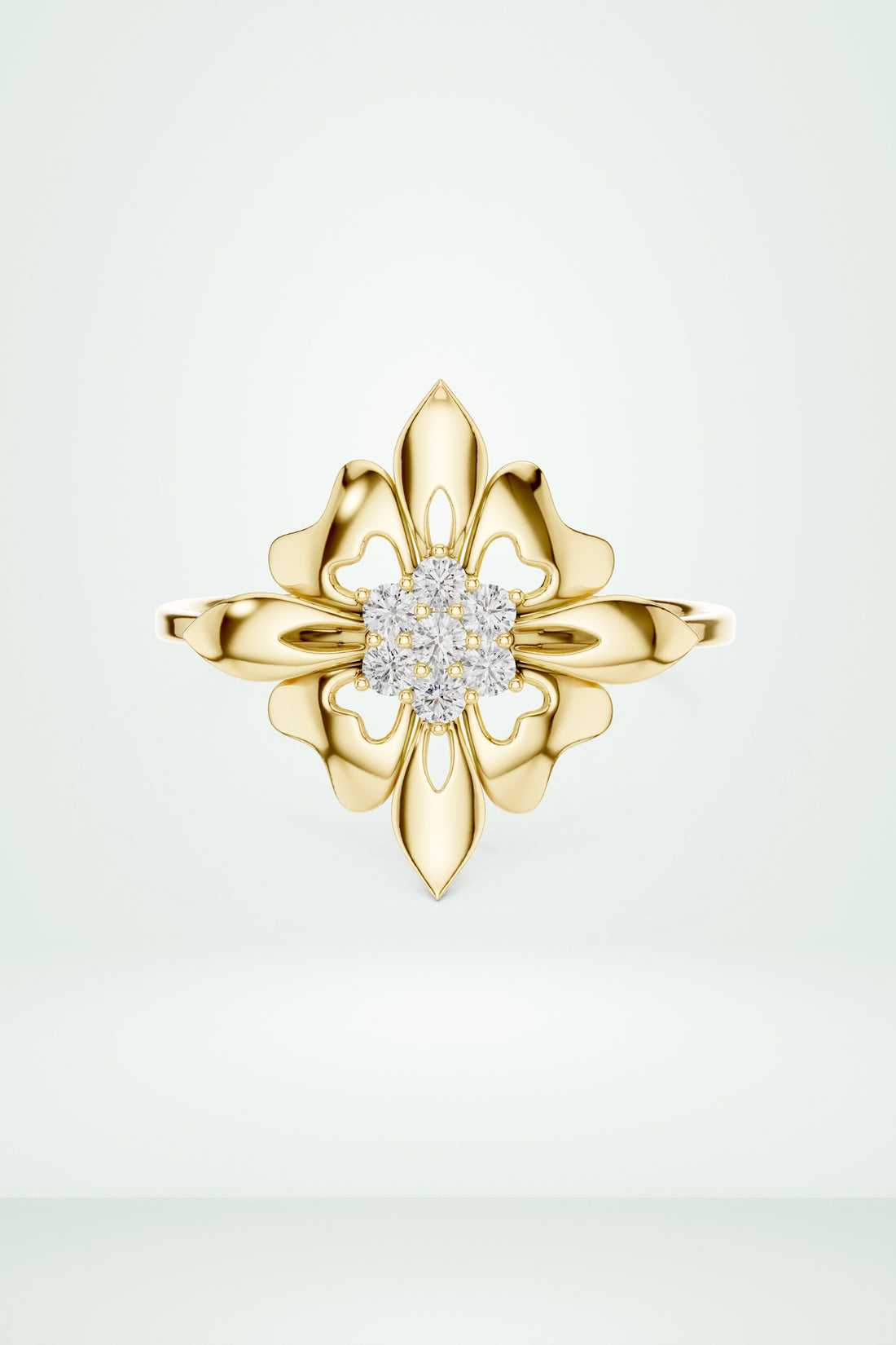 Floral Cluster Diamond Ring