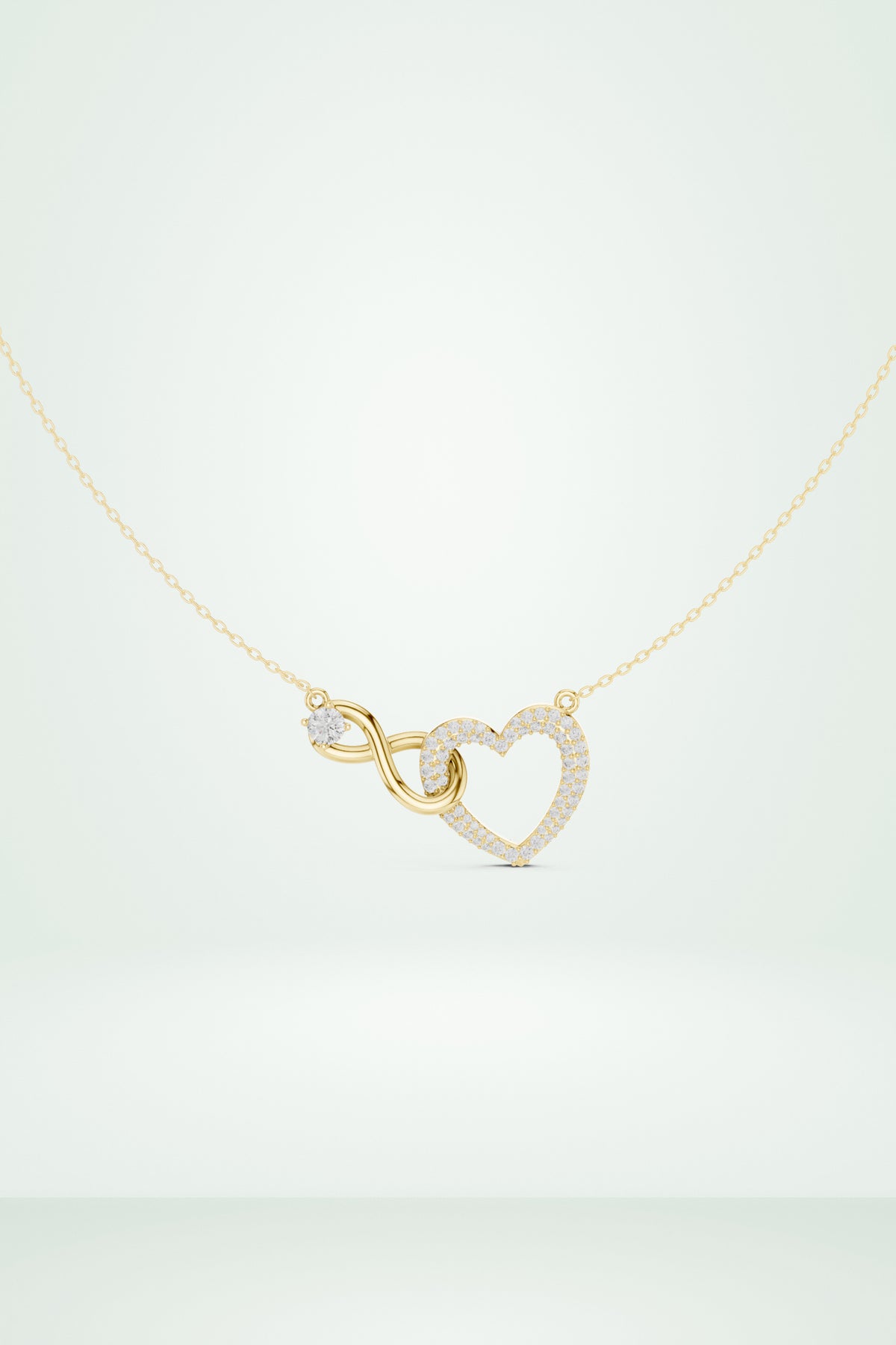 Intertwined Heart Infinity Pendant