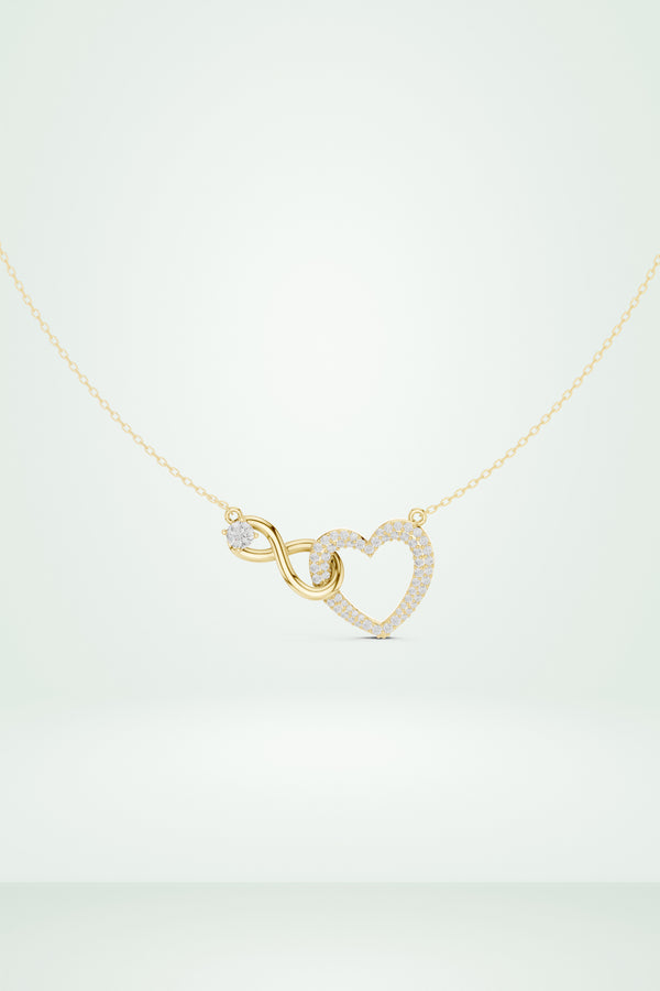 Intertwined Heart & Infinity Pendant