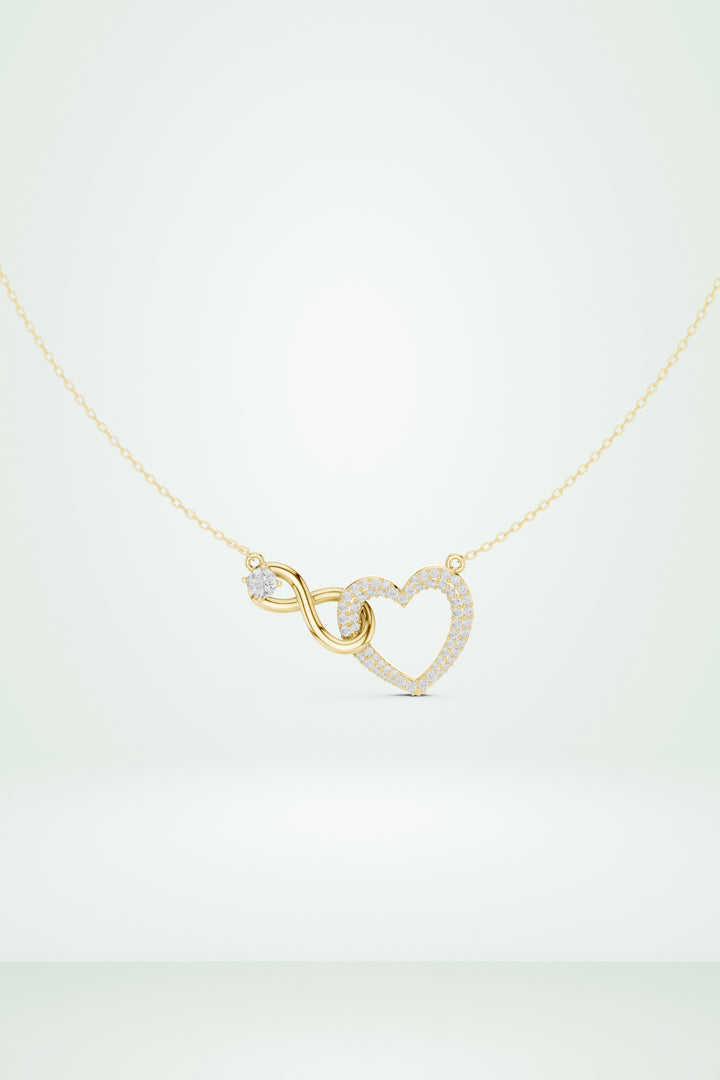 Intertwined Heart & Infinity Pendant