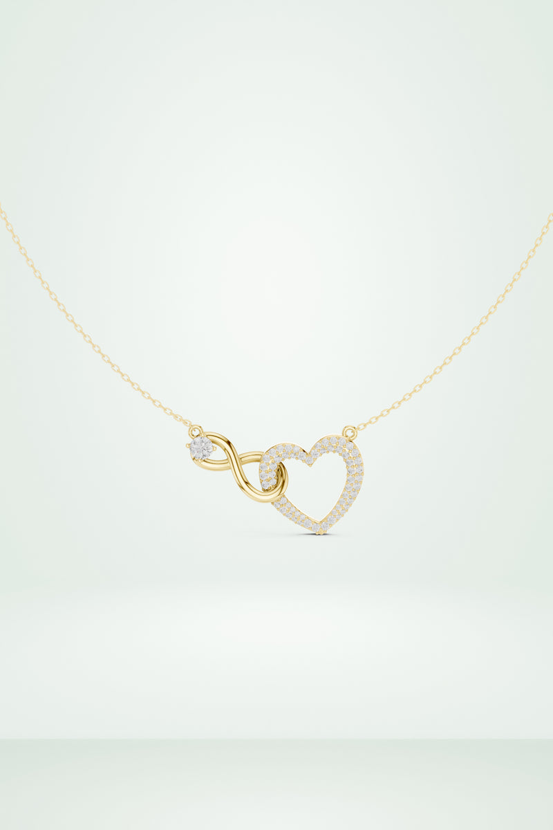 Intertwined Heart & Infinity Pendant