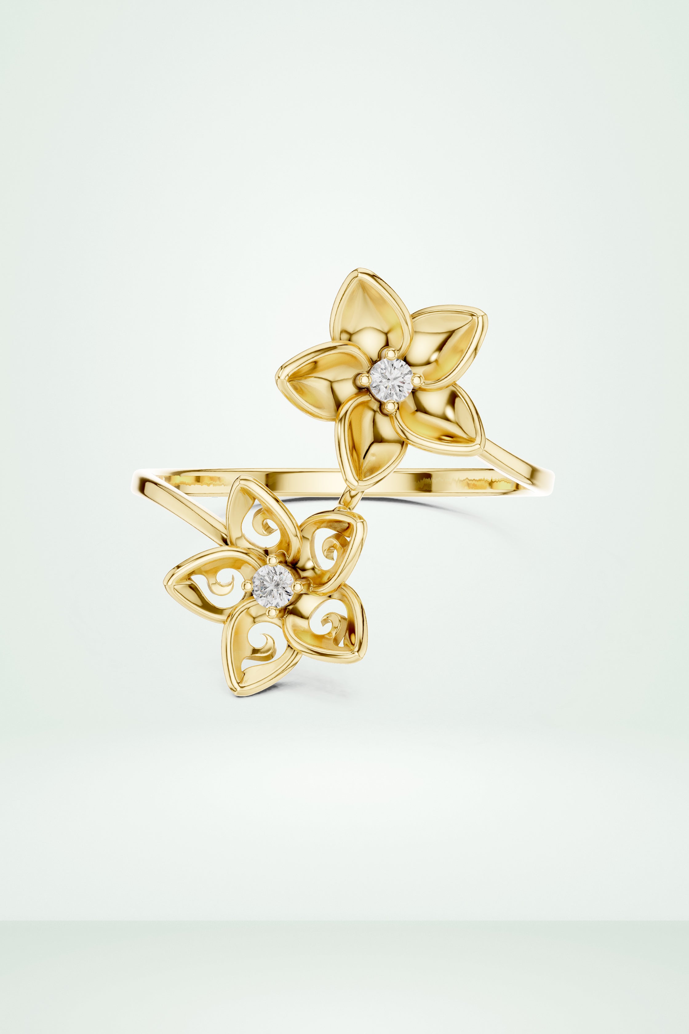 Blossom Dual-Flower Ring