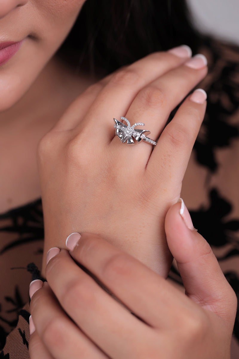 Butterfly Design Diamond Ring
