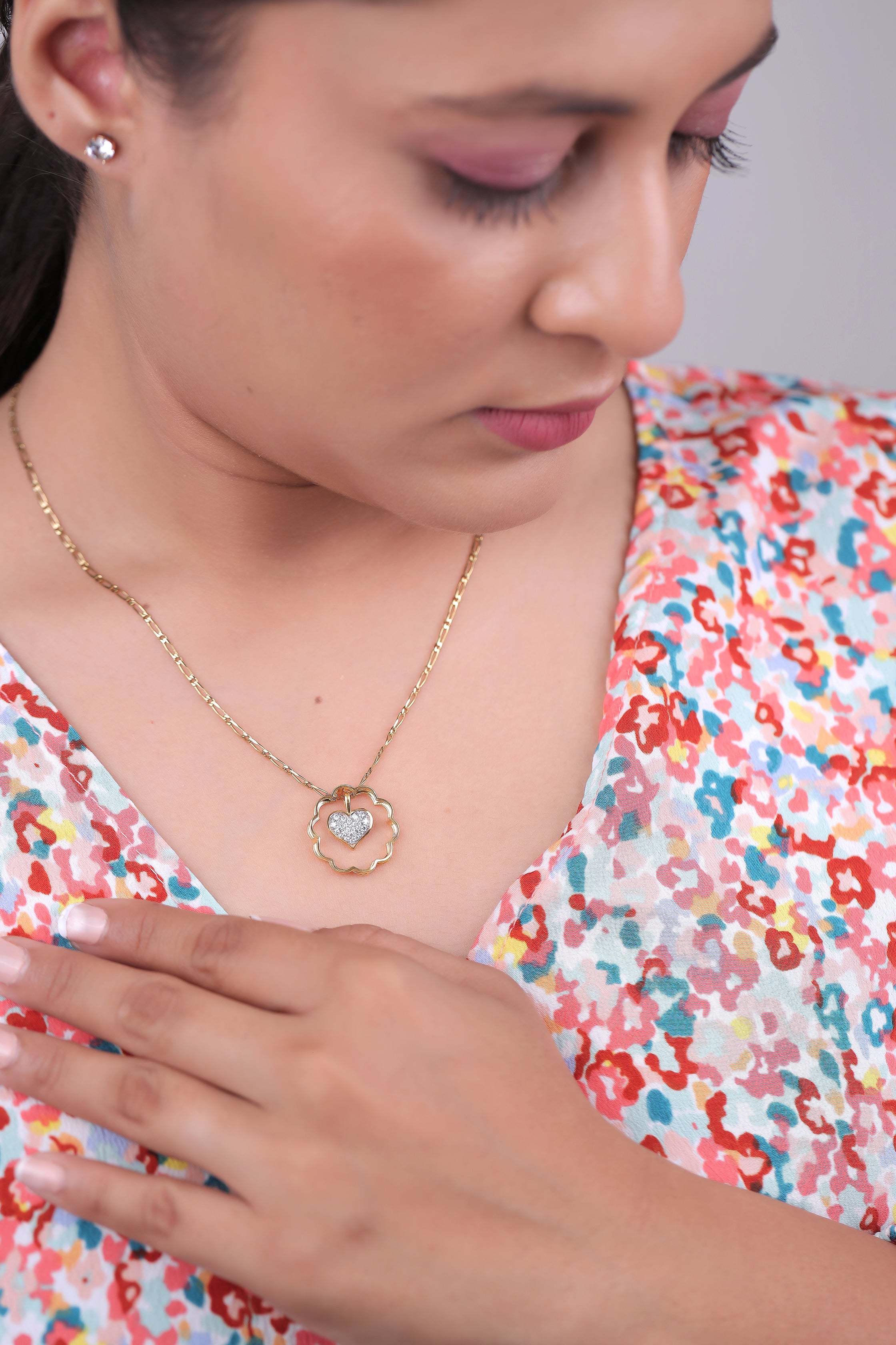 Riaagh 3 In 1 Heart Shape Pendant