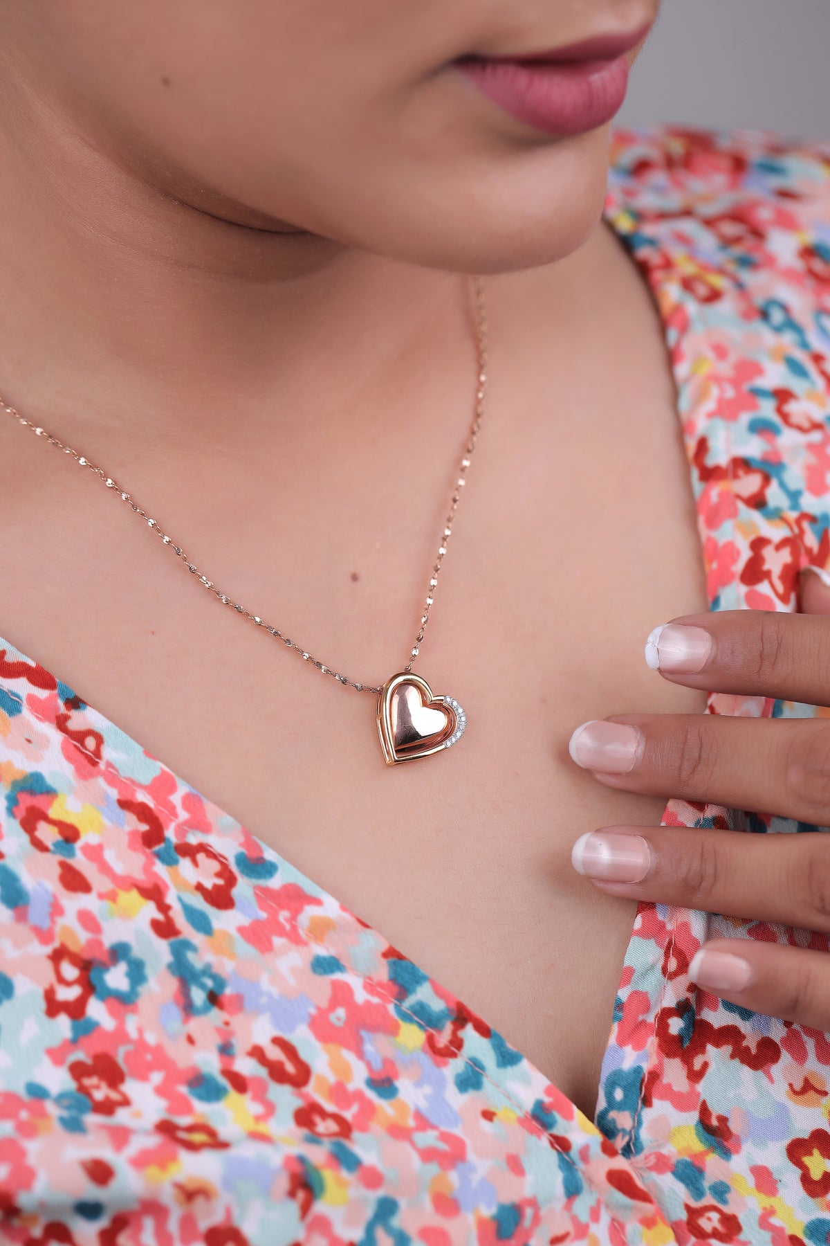 3 In 1 Solid Heart Shape Pendant