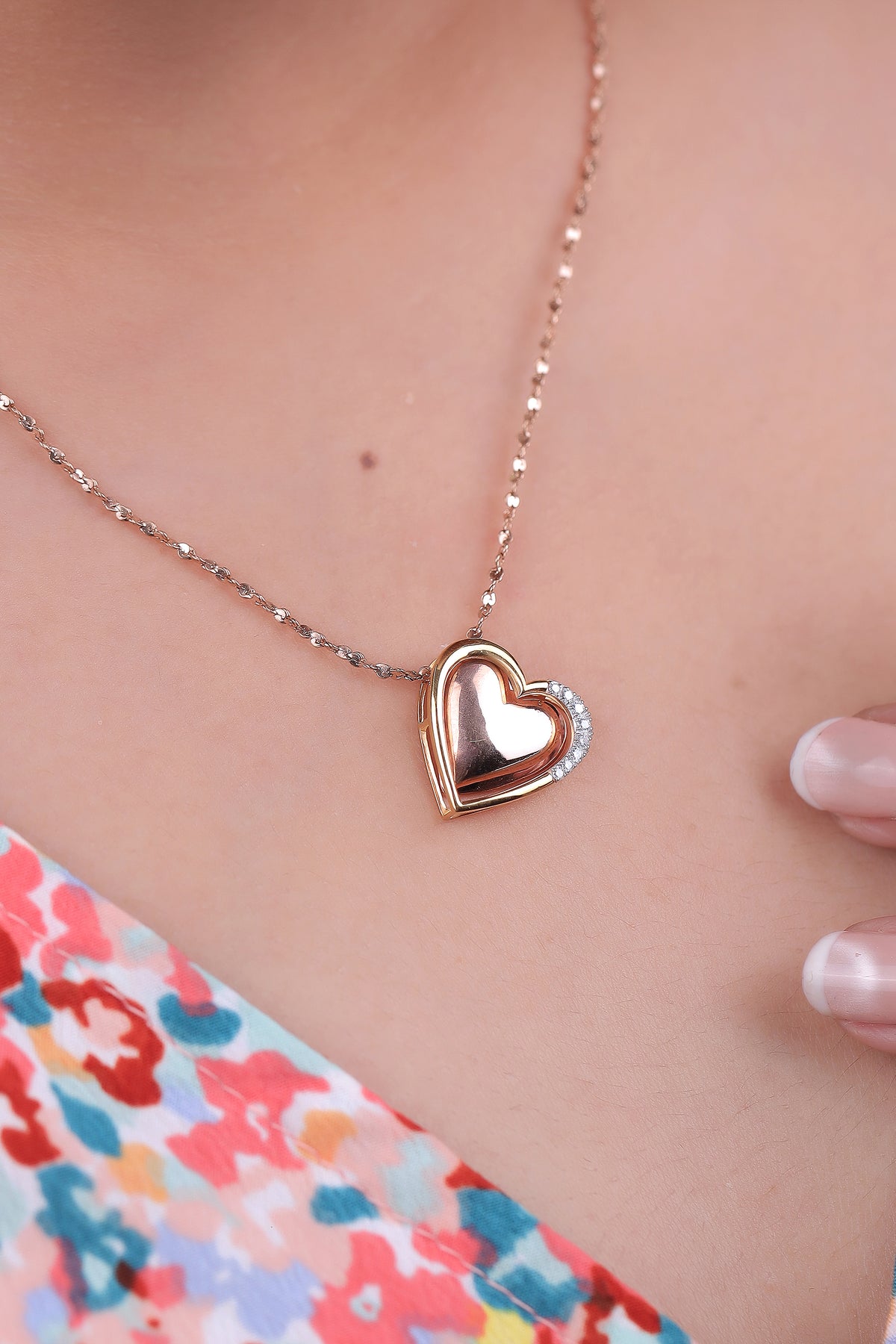 3 In 1 Solid Heart Shape Pendant