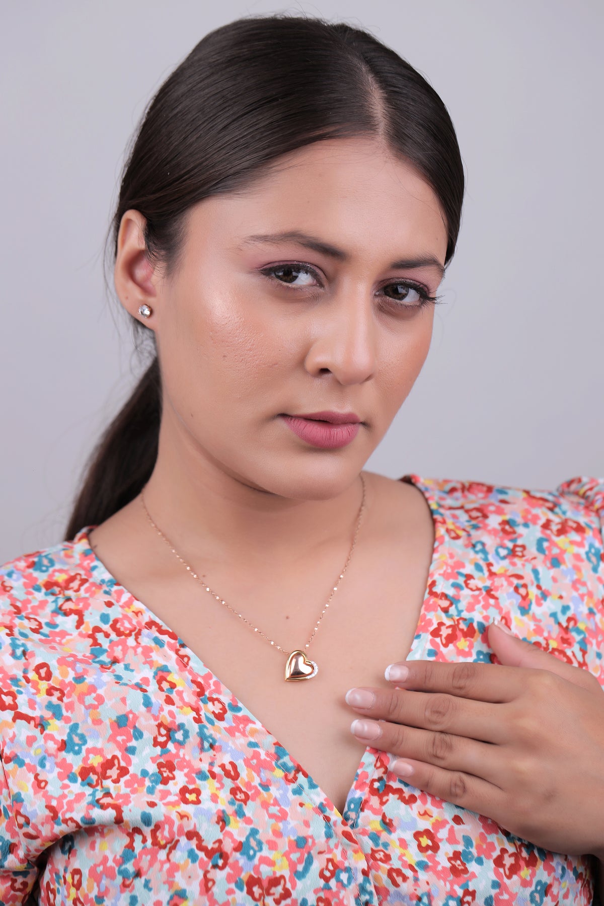 3 In 1 Solid Heart Shape Pendant