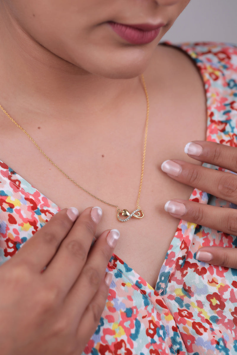 Heart Infinite Diamond Pendant