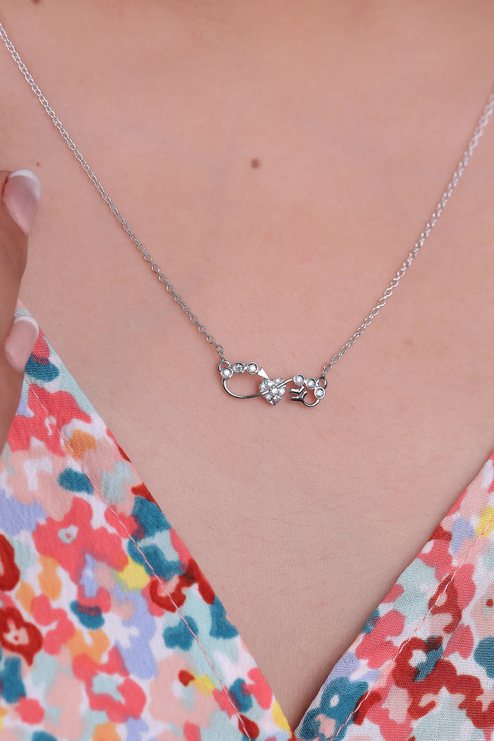 Classic Arrow & Heart Infinite Pendant