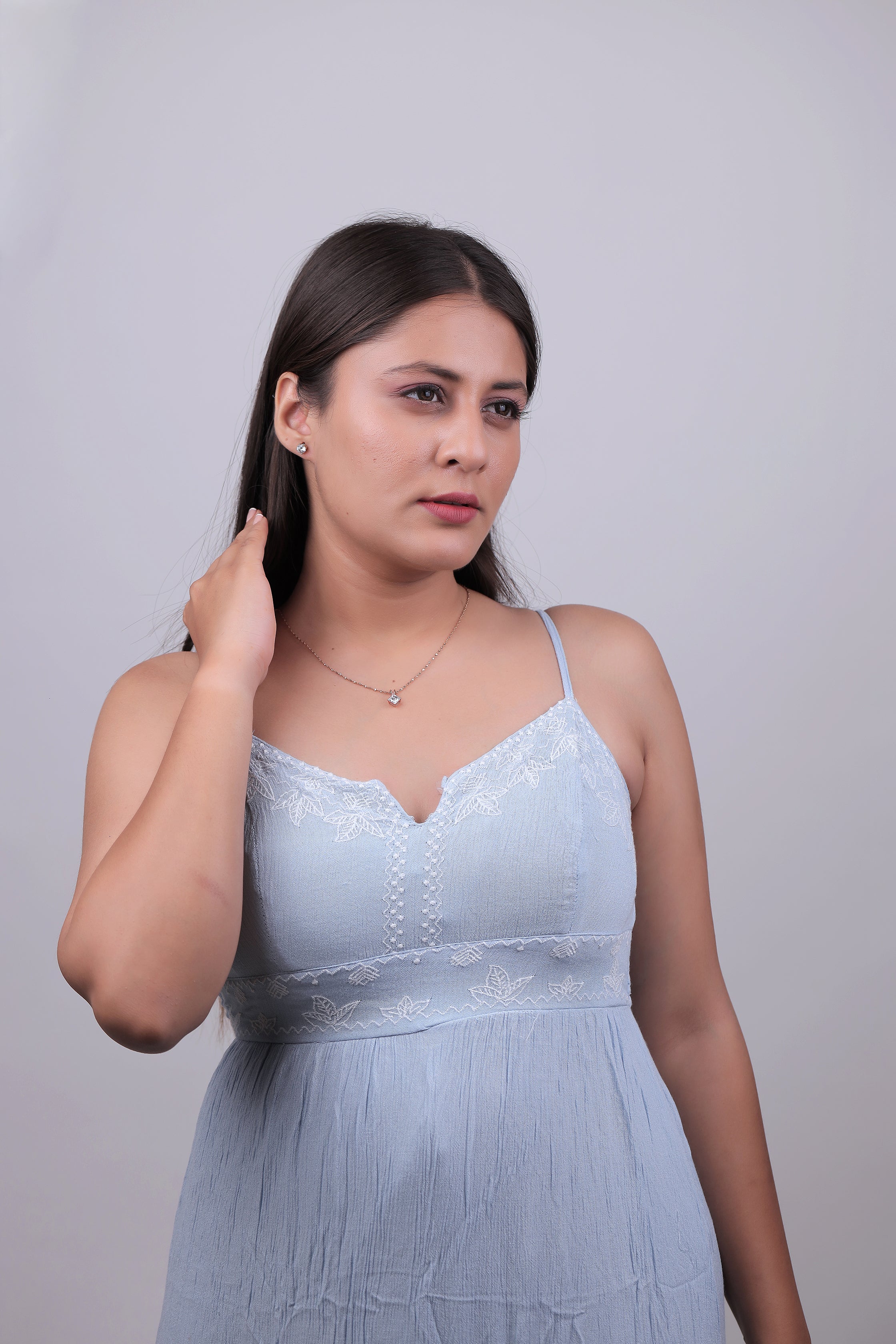 Classic Princess Shape Solitaire Diamond Pendant