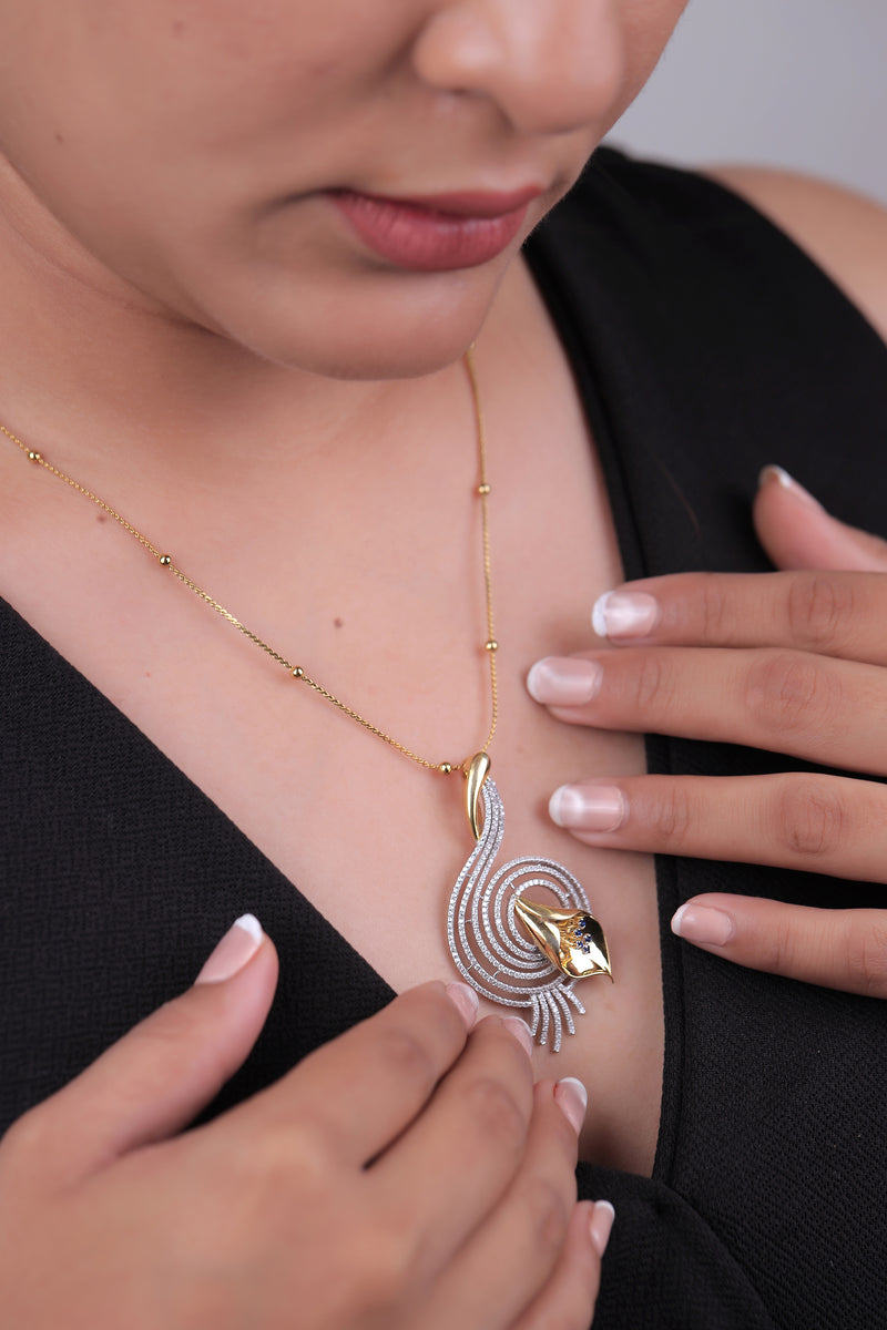 Contemporary Diamond River Pendant