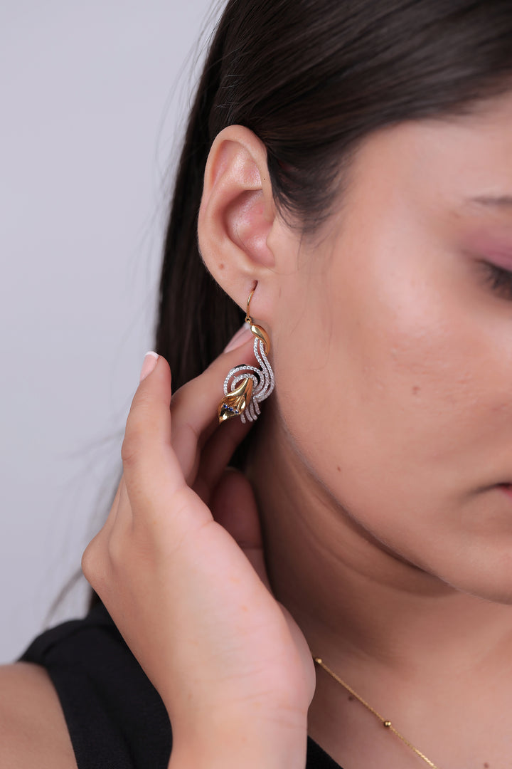 Contemporary Diamond River Earring