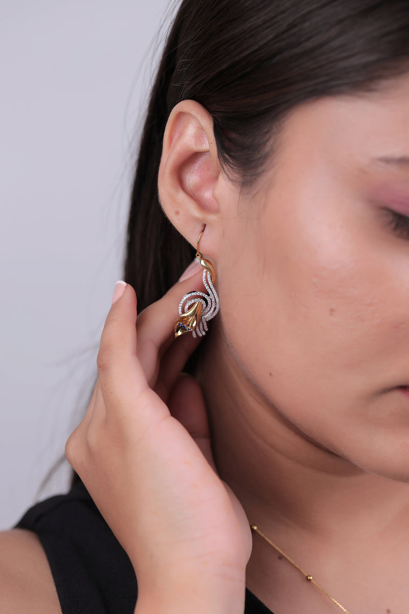 Contemporary Diamond River Earring