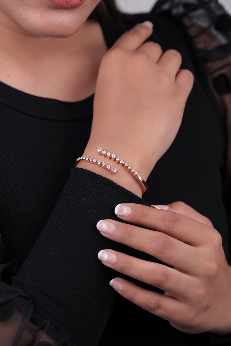 Bypass Cuff Diamond Bracelet