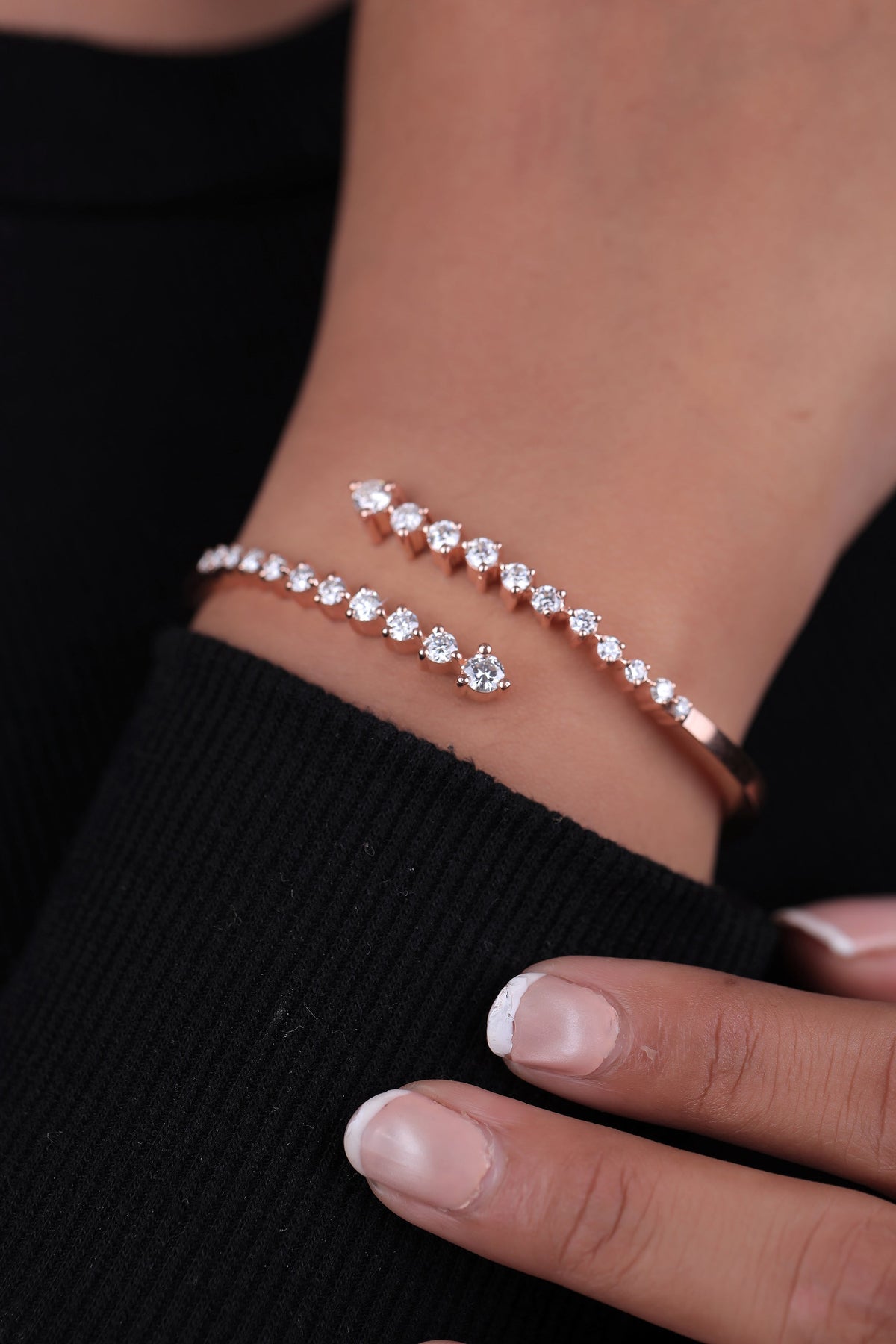 Bypass Cuff Diamond Bracelet