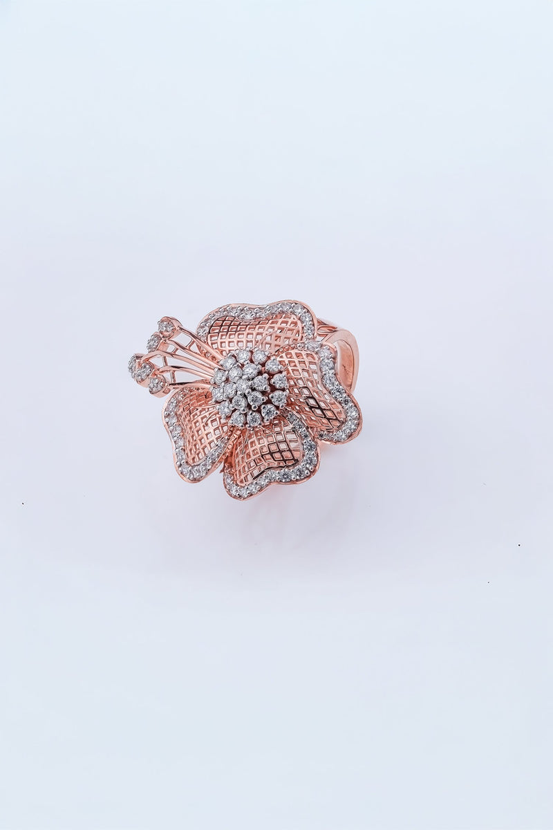 Luxury Filigree Flower Ring