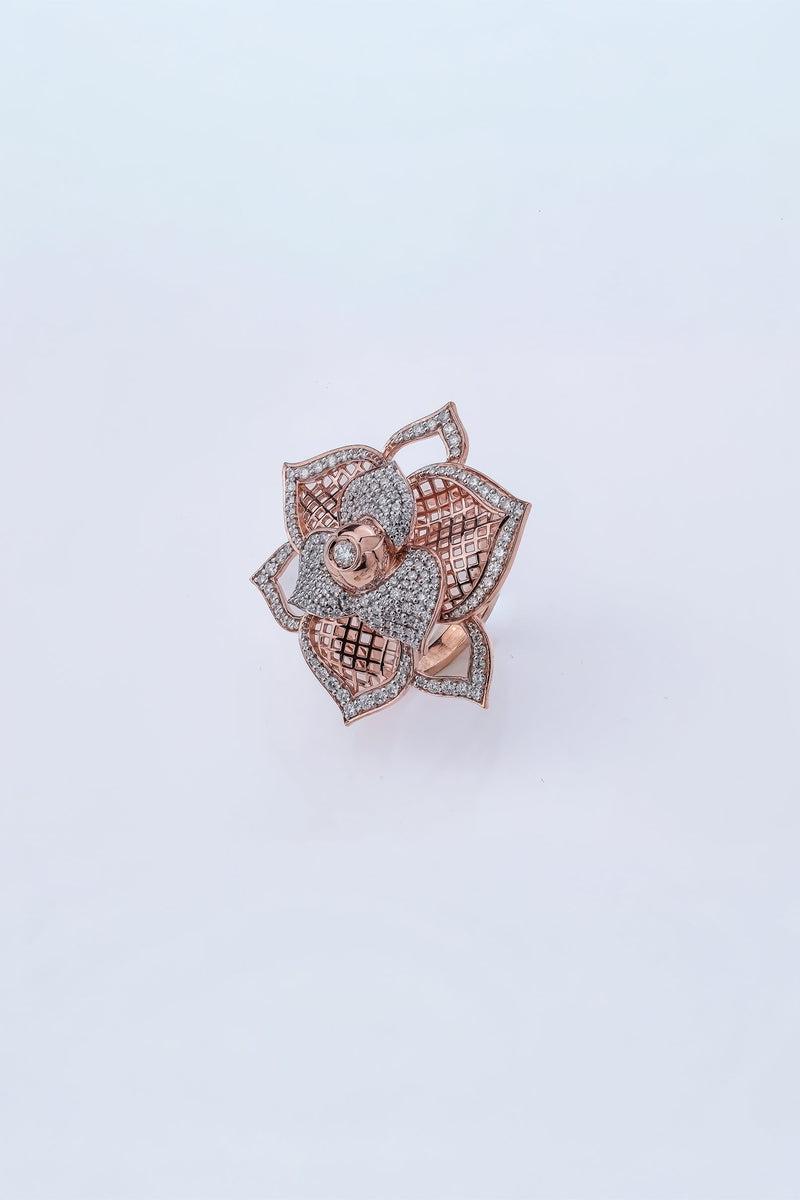 Flower Cocktail Diamond Ring