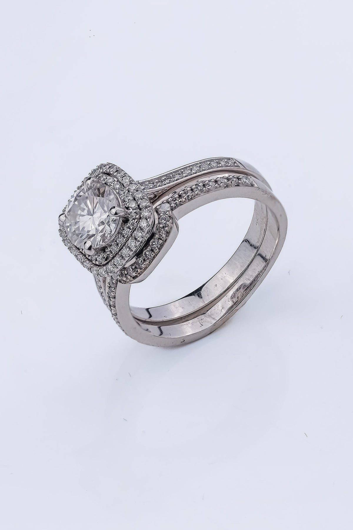 Dual Band Solitaire Diamond Ring