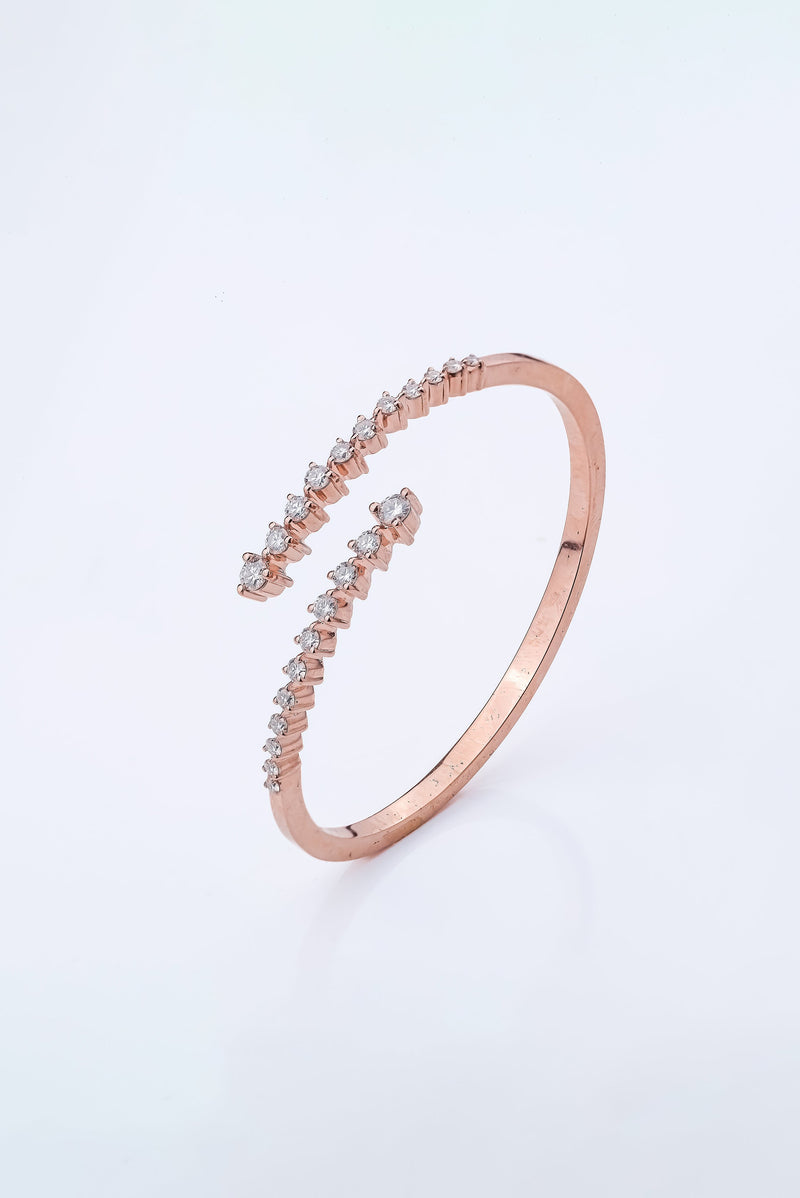 Bypass Cuff Diamond Bracelet
