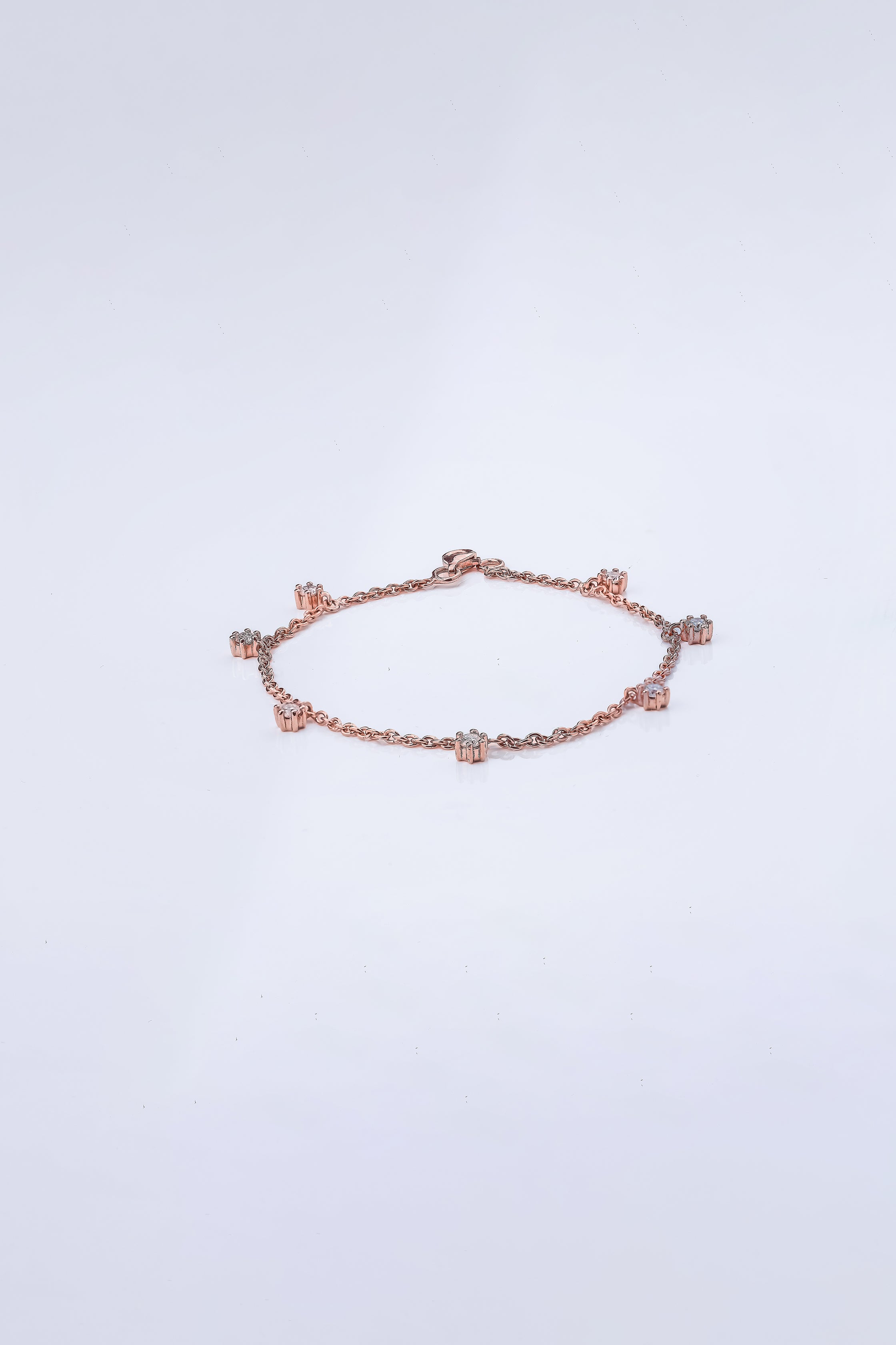Riaagh Single Line Charm Solitaire Bracelet