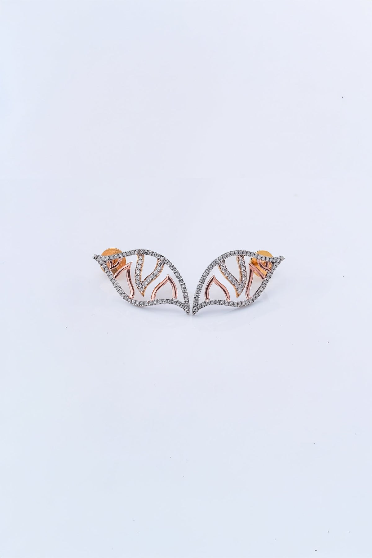 Ember Leaf Diamond Earring