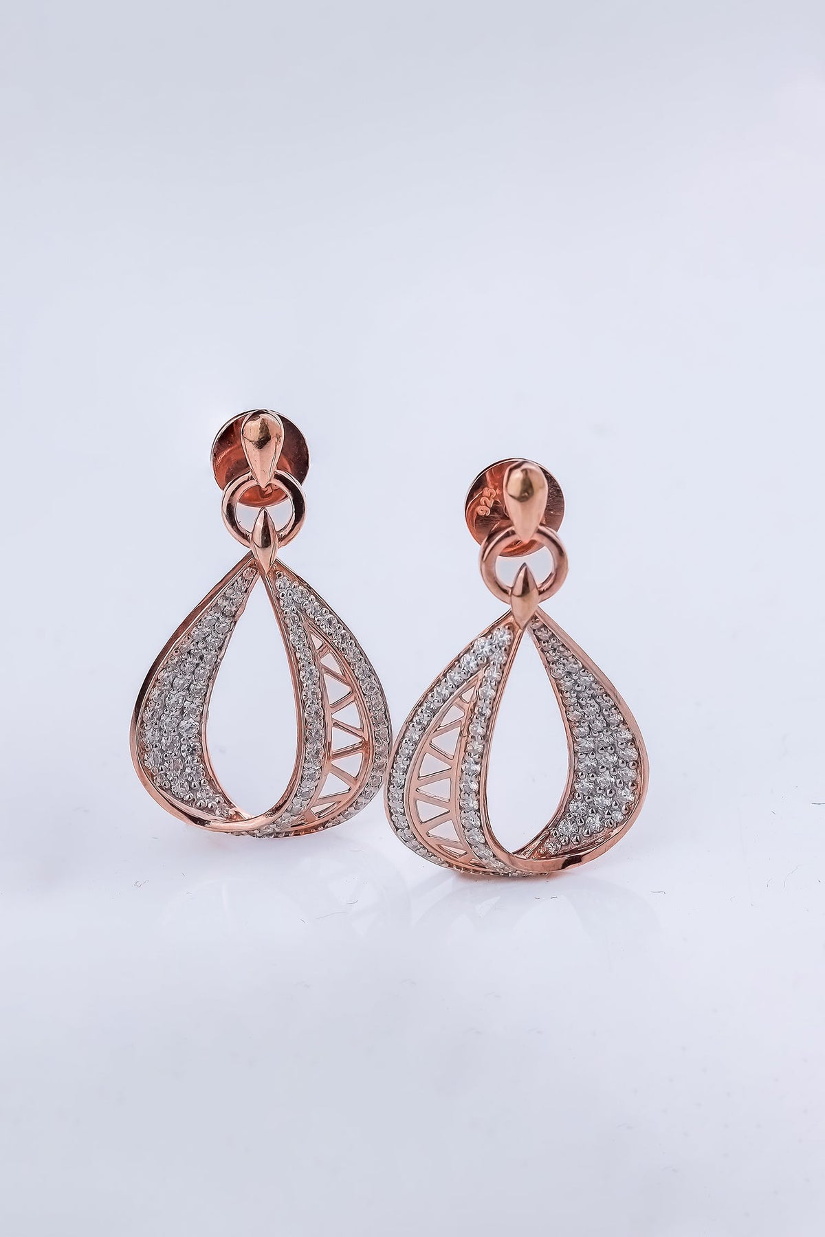 Layered Diamond Teardrop Pendant Set