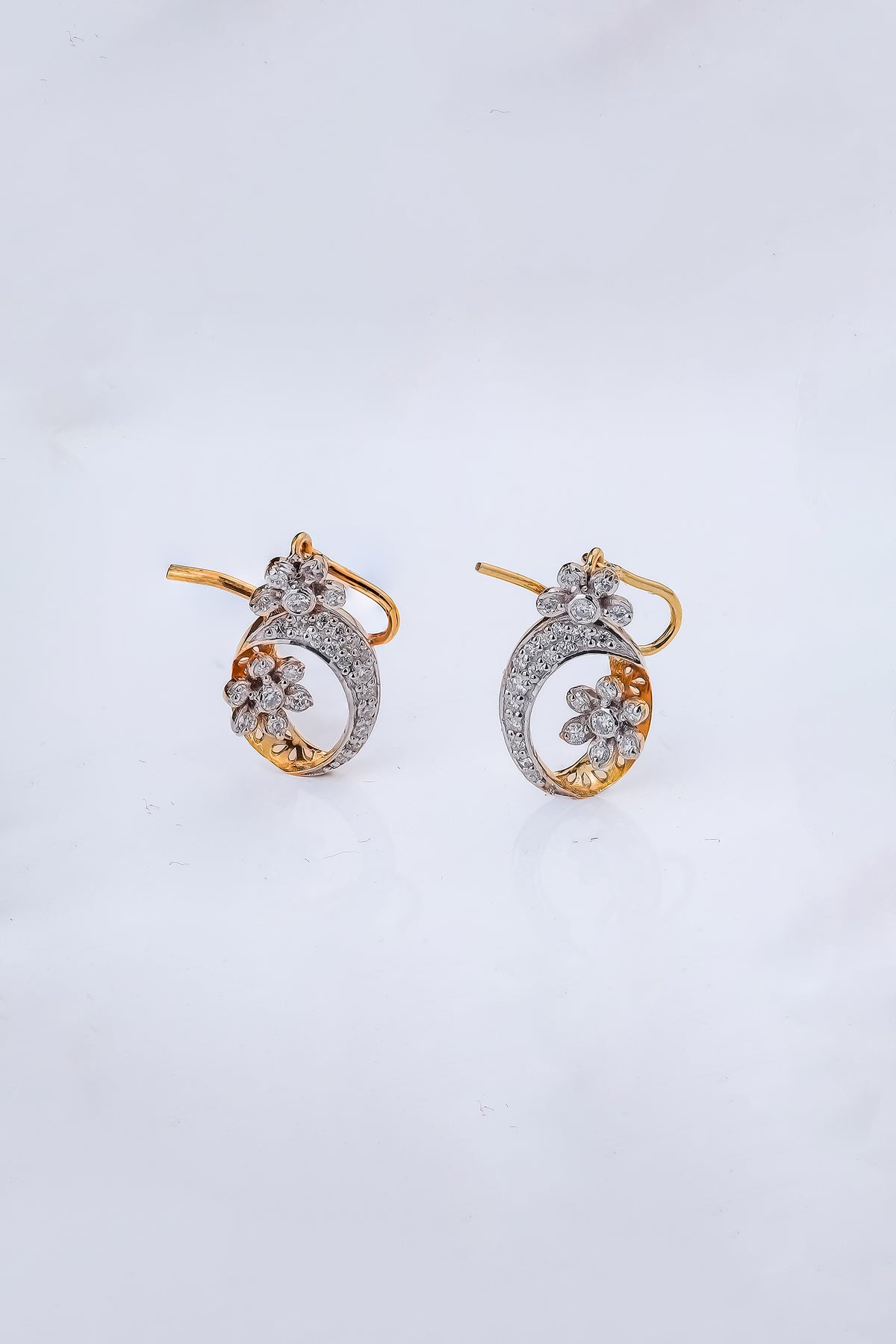 Contemporary Halo Style Earring