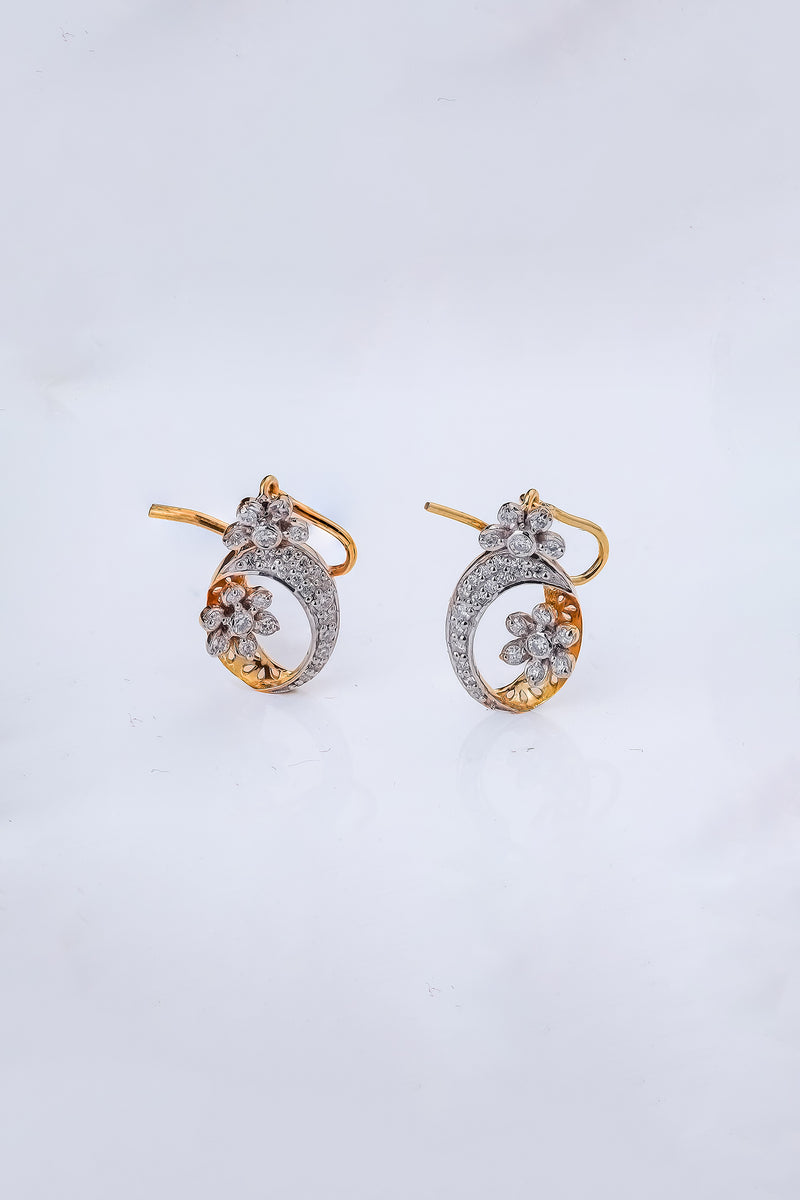 Contemporary Halo Style Earring