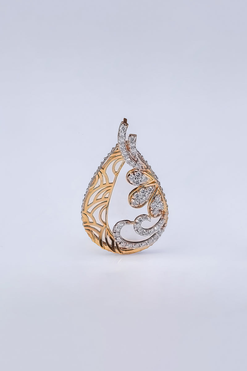 Tear Drop Diamond Pendant