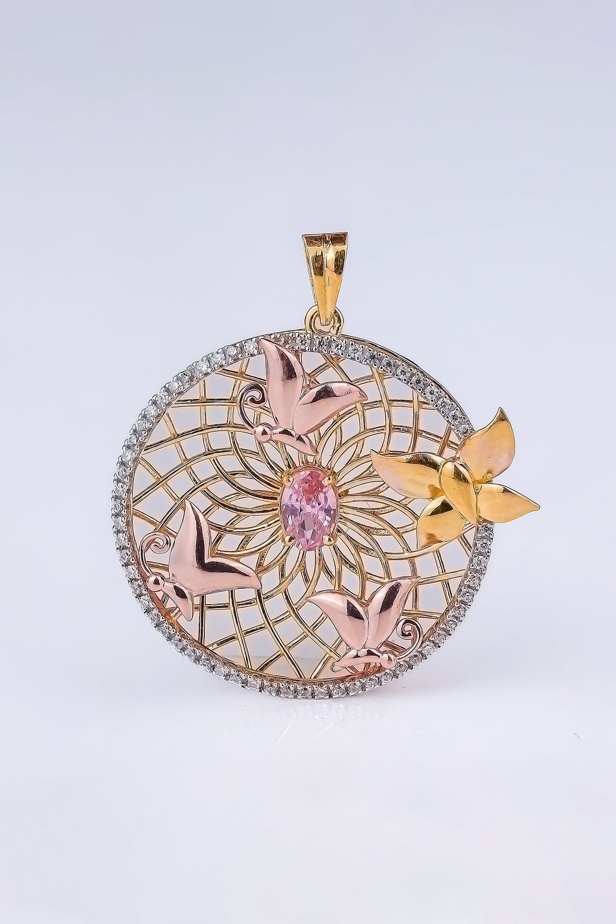 Nature Inspired Nest Circle Pendant