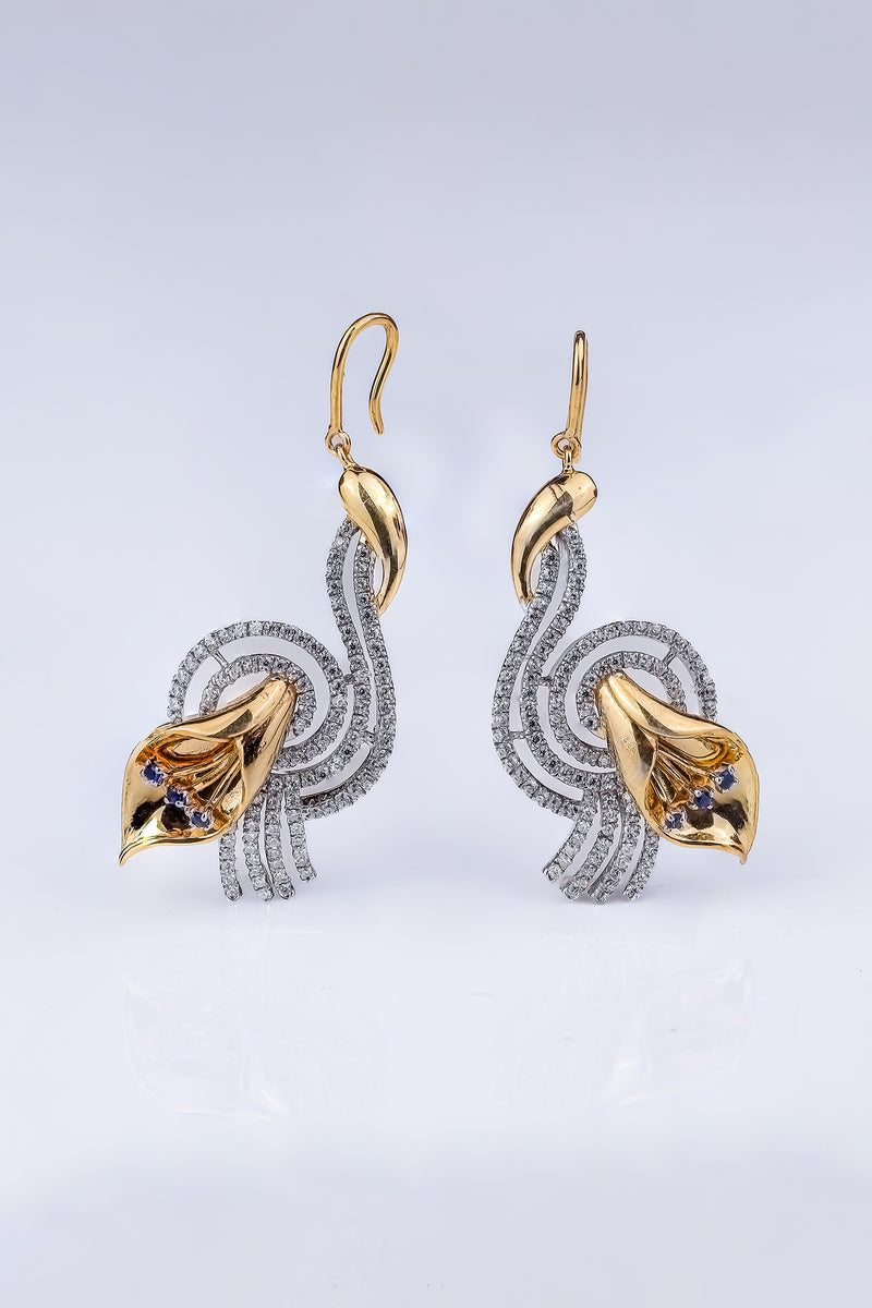 Contemporary Diamond River Earring