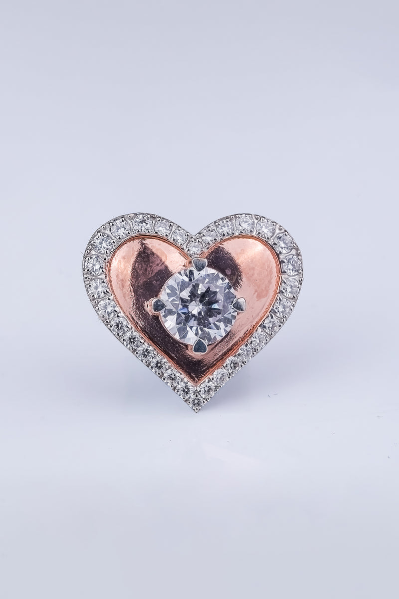 Solitaire Heart Shape Pendant
