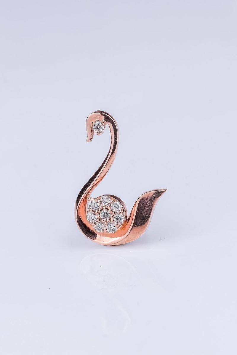 Swan Diamond Pendant
