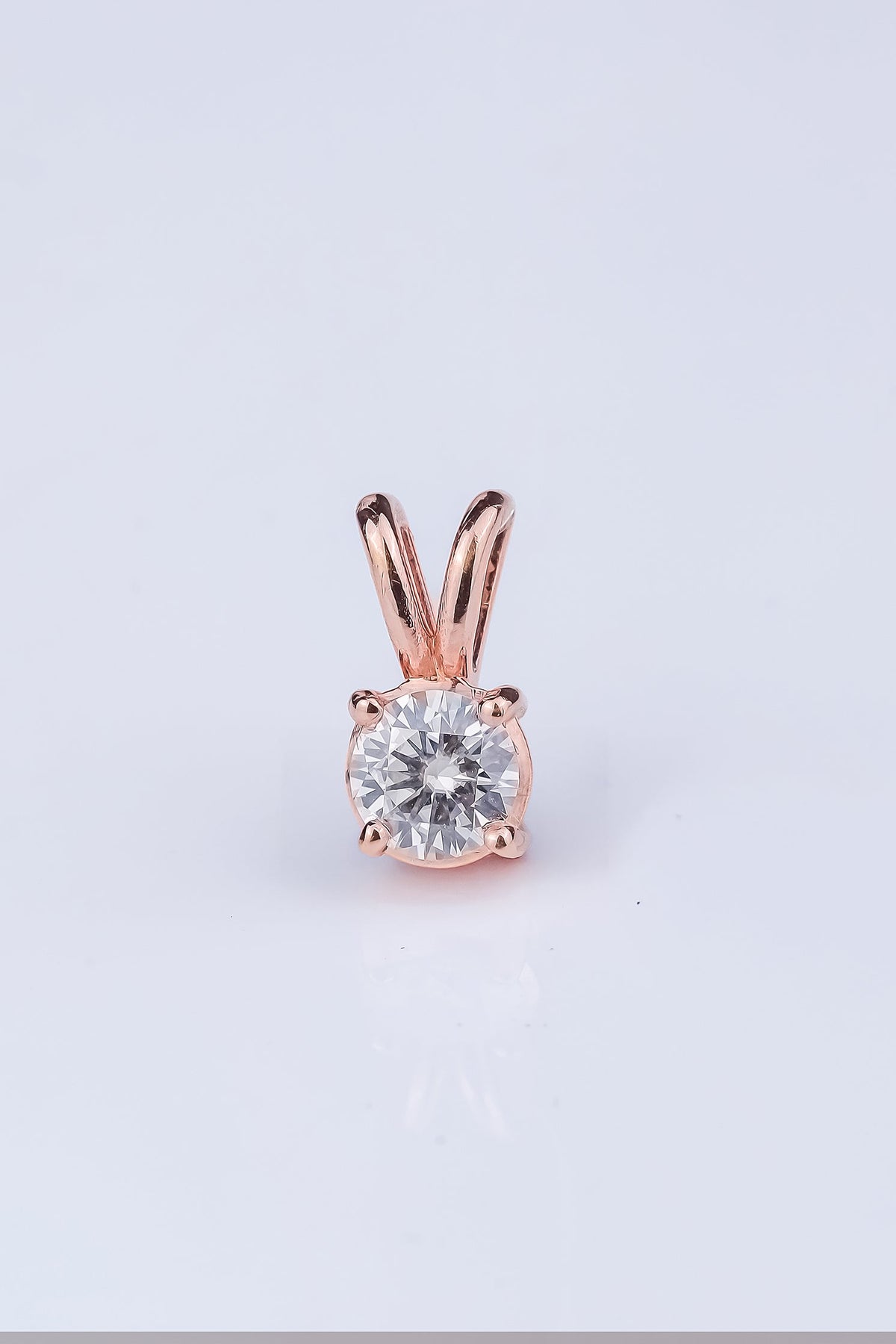 Classic 4 Prong Round Solitaire Pendant