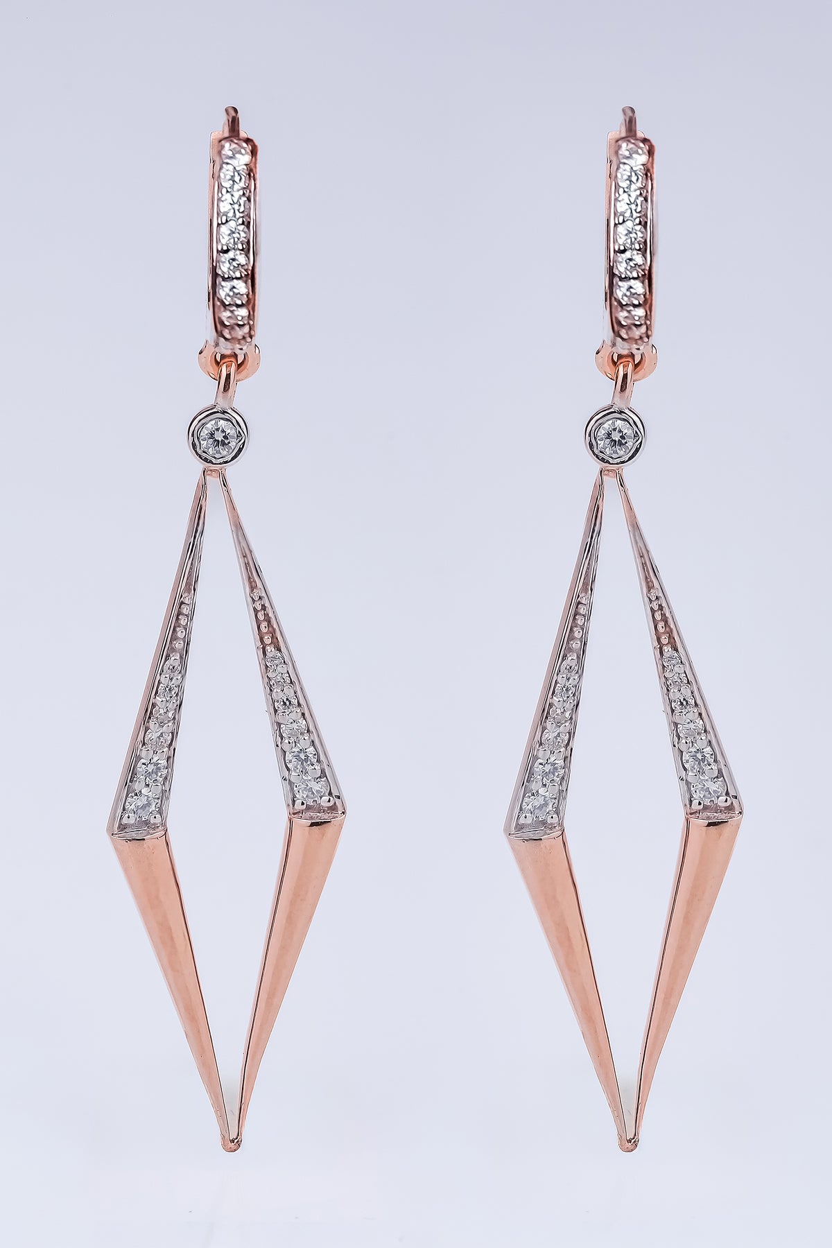 Diamond Cutout Rhombus Drop Earring