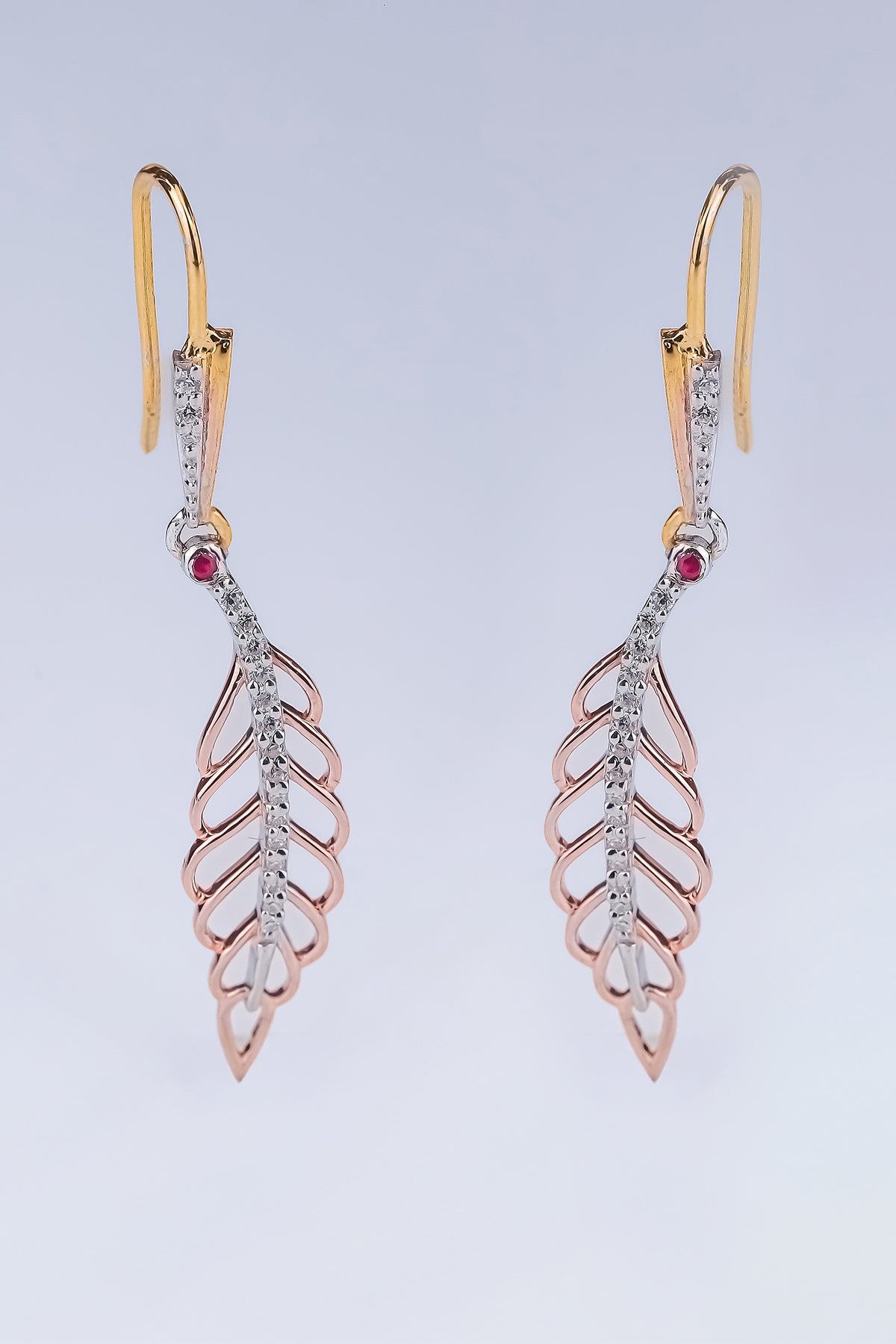 Leaf Shape Diamond Earring