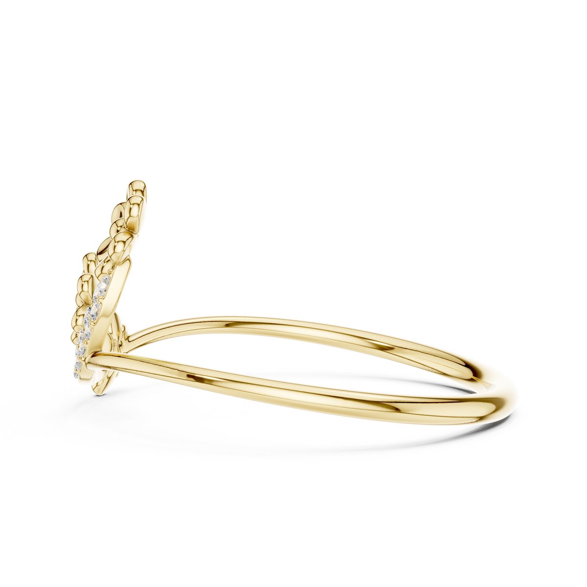 Three Flower Diamond Ring