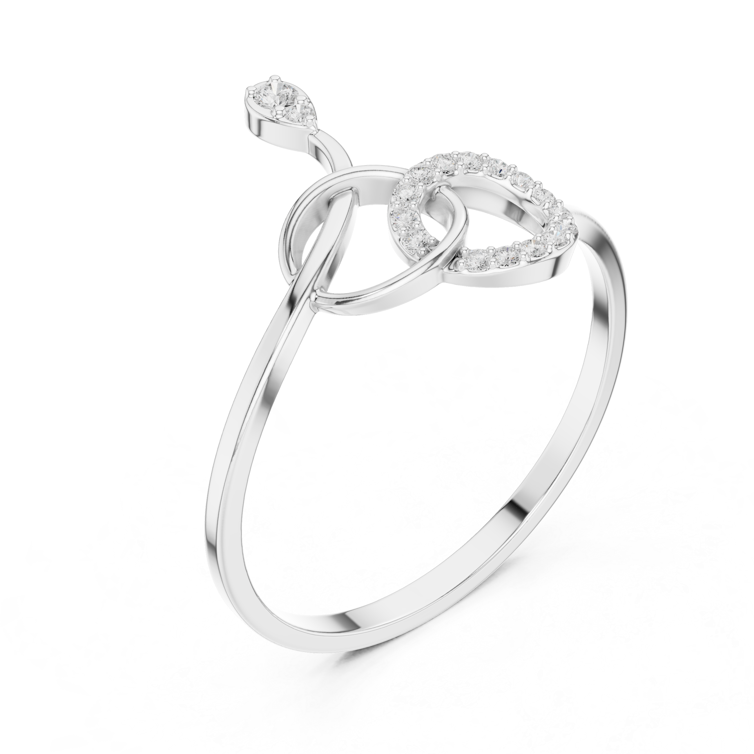 Knot Style Diamond Ring