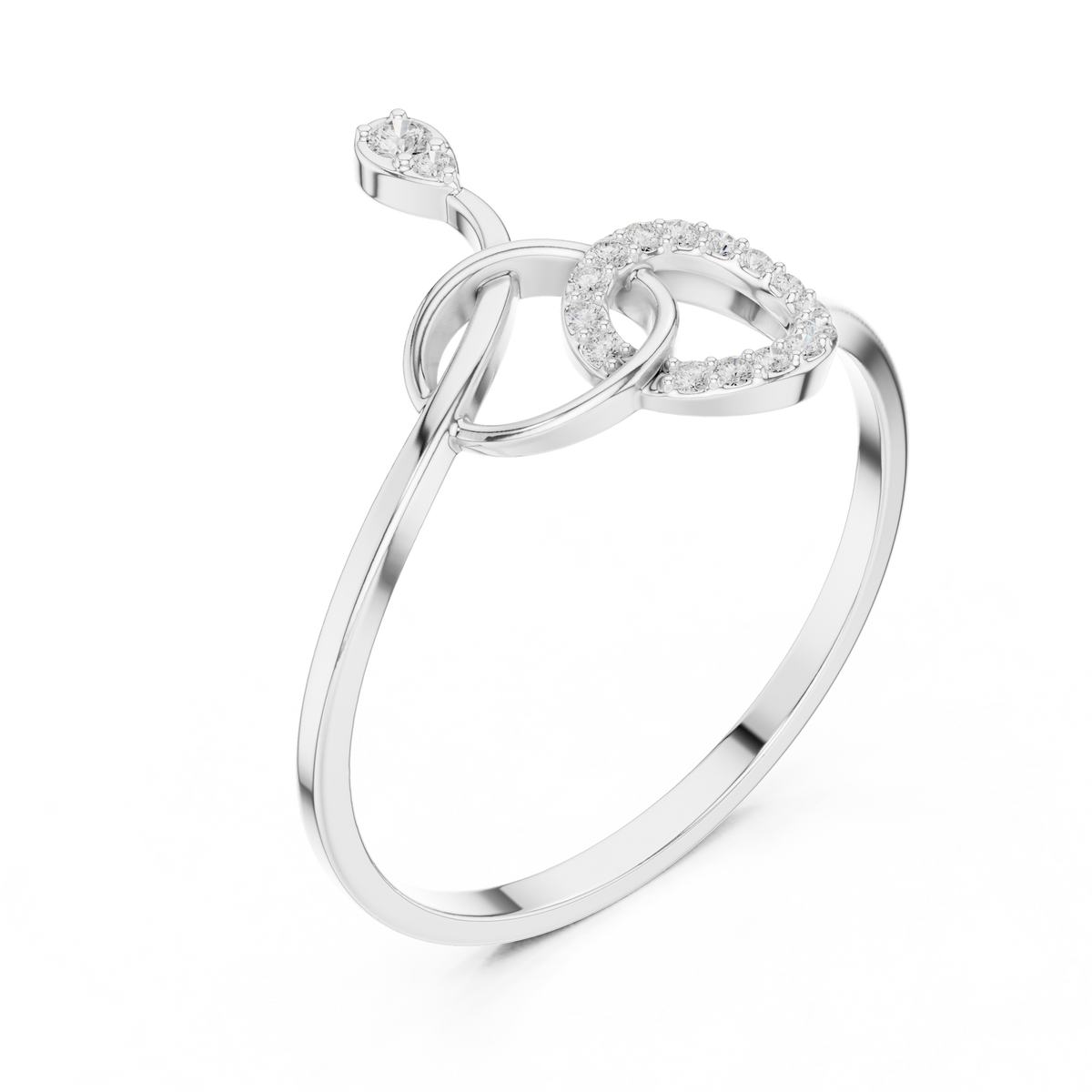 Knot Style Diamond Ring