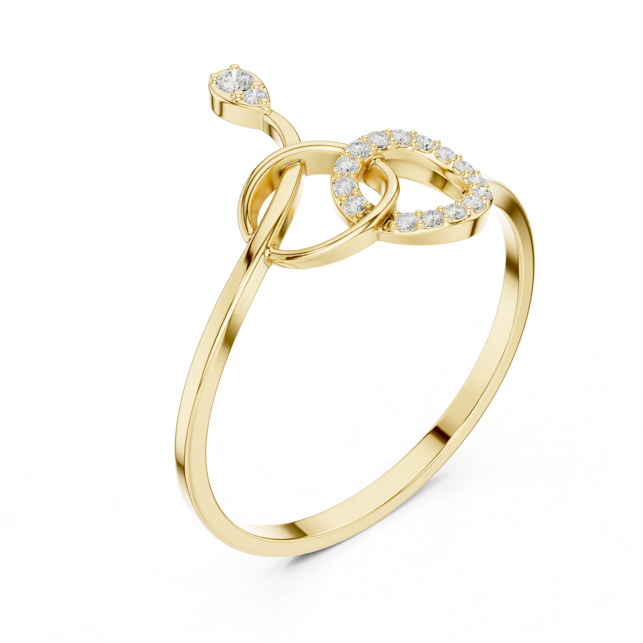 Knot Style Diamond Ring