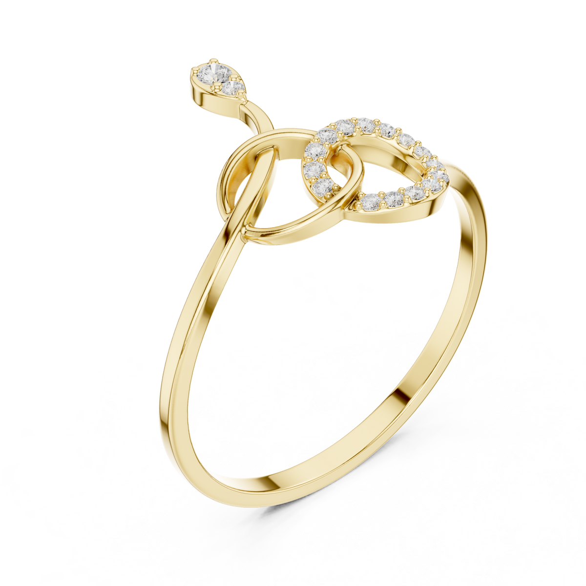 Knot Style Diamond Ring