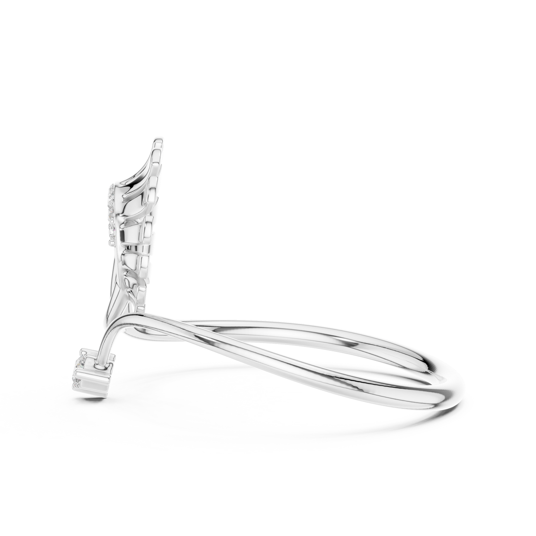 Peacock Style Diamond Ring