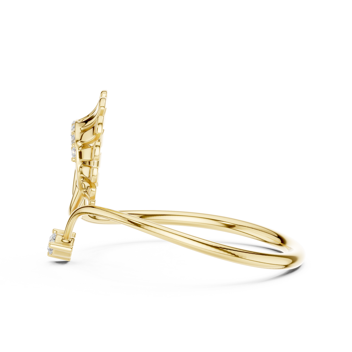 Peacock Style Diamond Ring