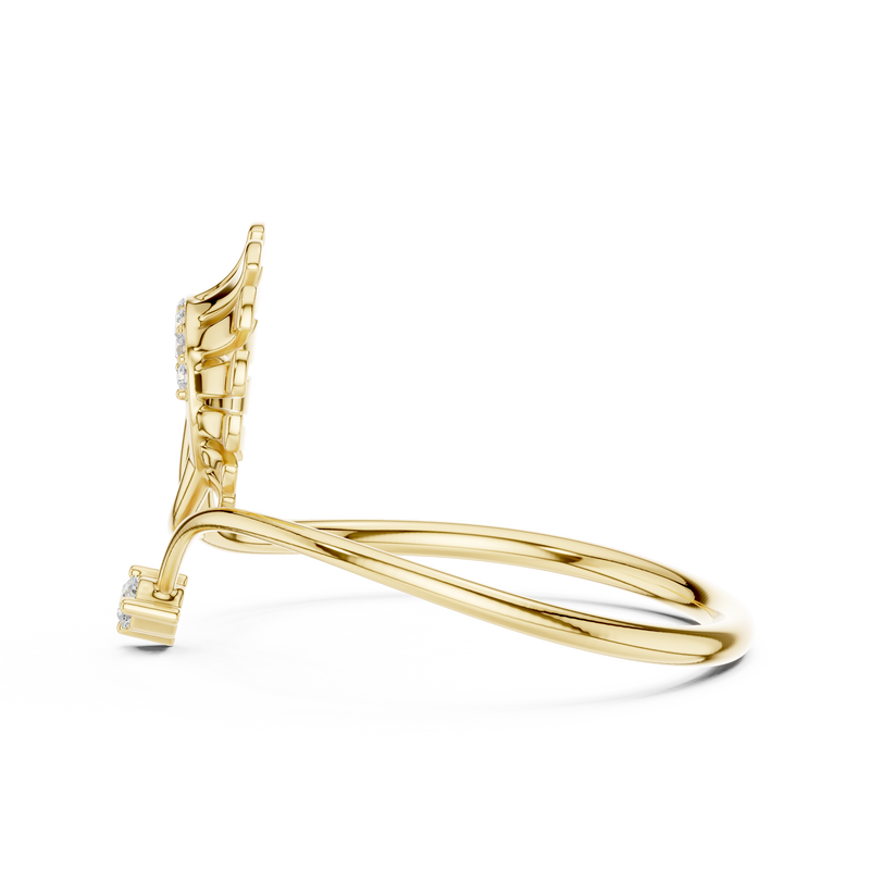 Peacock Style Diamond Ring